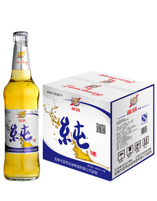 美國(guó)藍(lán)帶冰迪啤酒純啤大支450ML.