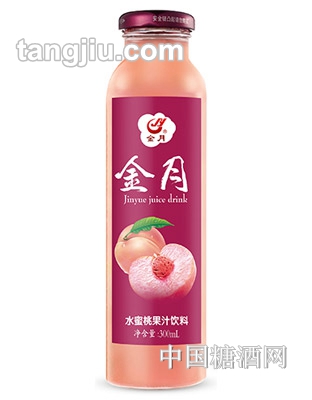 金月水蜜桃果汁飲料玻璃小瓶300ml