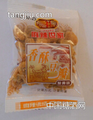 供應(yīng)良瑞休閑食品廠香酥豆瓣(蟹黃味)