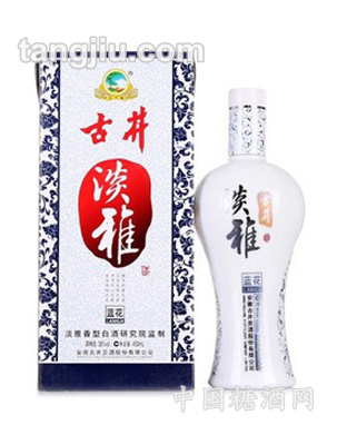 38&#176;古井淡雅藍(lán)花450ml