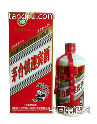 茅臺(tái)鎮(zhèn)迎賓酒濃香型熊貓52度450ml