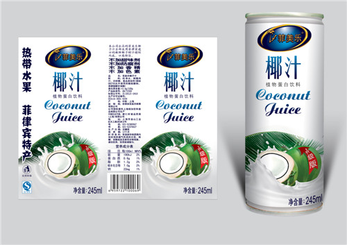 菲美樂(lè) 椰子汁（易拉罐白罐）245ml