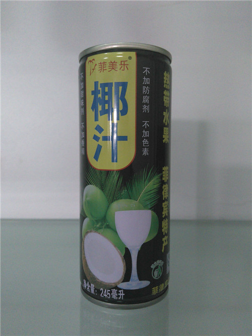 菲美樂(lè) 椰子汁（易拉罐黑罐）245ml