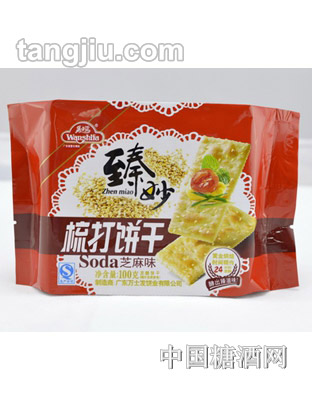 萬士發(fā)梳打餅干（芝麻味）100g