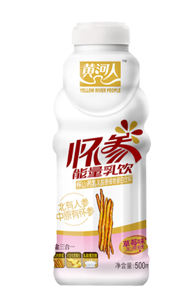 黃河人懷參能量乳草莓味 焦作原產(chǎn)懷山藥飲品