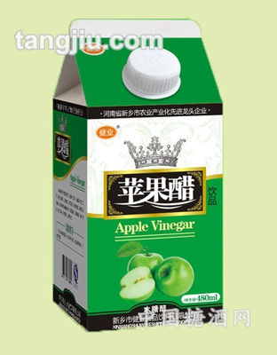 養(yǎng)生蘋(píng)果醋綠屋頂盒480ml