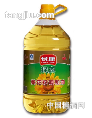 長(zhǎng)康綠態(tài)精制葵花籽調(diào)和油5L