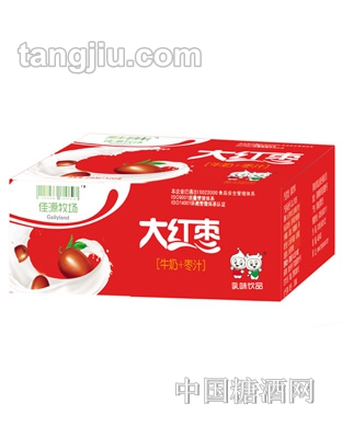 佳源牧場(chǎng)大紅棗牛奶外箱250ml