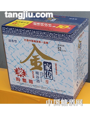 52度金家傳糯谷酒（中金）箱裝1.5L