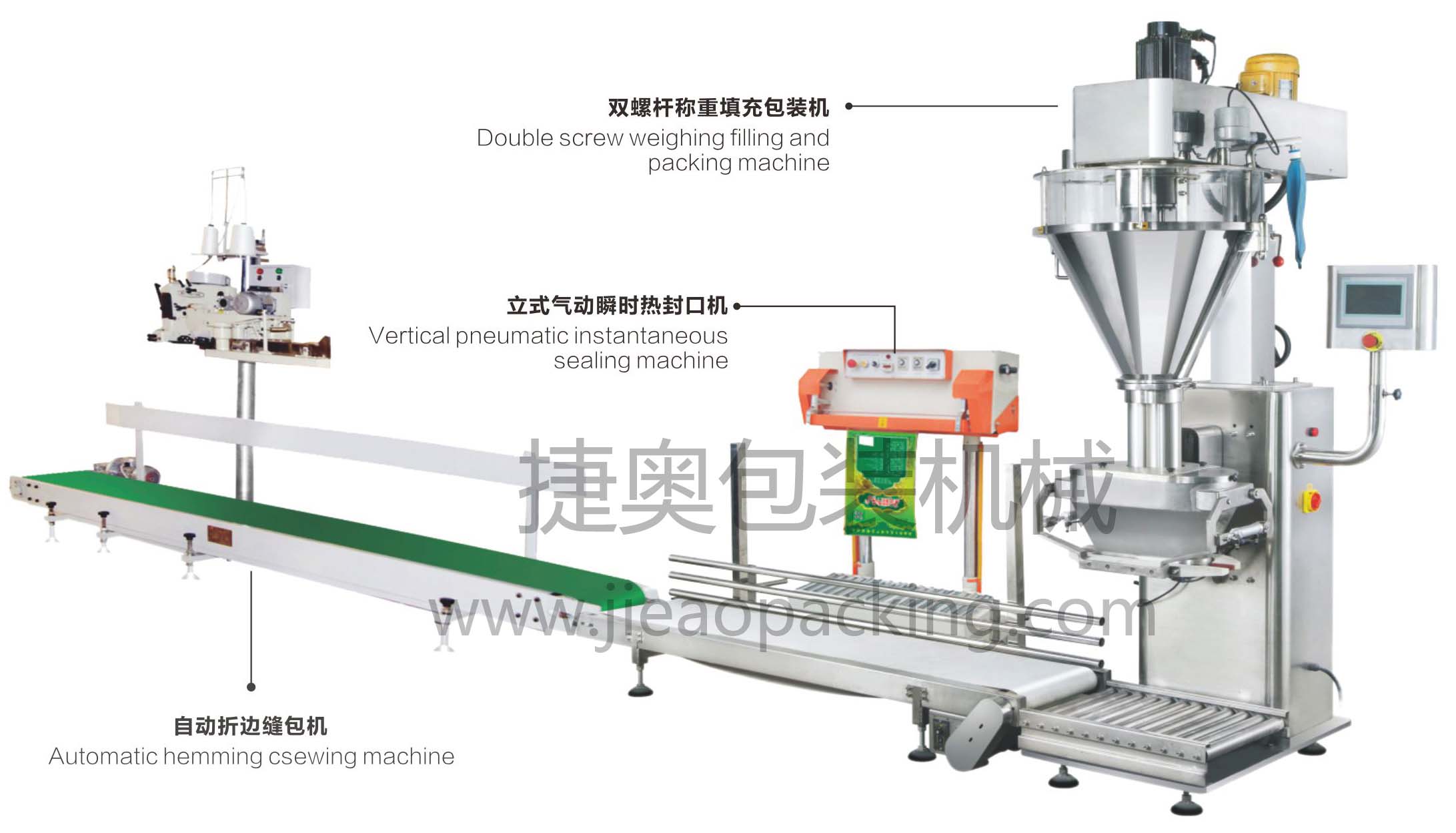 JAS-100雙螺桿秤重填充包裝機