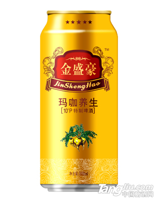 金盛豪瑪咖養(yǎng)生啤酒10度500ml易拉罐裝啤酒