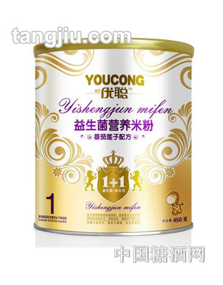 優(yōu)聰益生菌營養(yǎng)米粉番茄蓮子配方450g