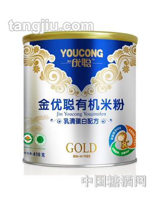 金優(yōu)聰有機米粉乳清蛋白配方418g