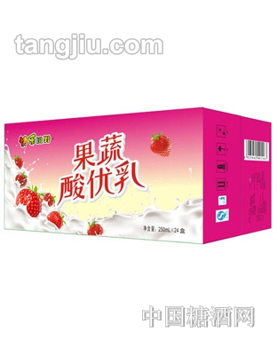 牛牛樂(lè)果蔬酸優(yōu)乳乳味飲料250mlx24盒