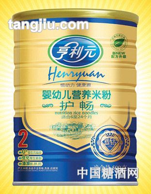 亨利元護(hù)暢2段營養(yǎng)米粉500g