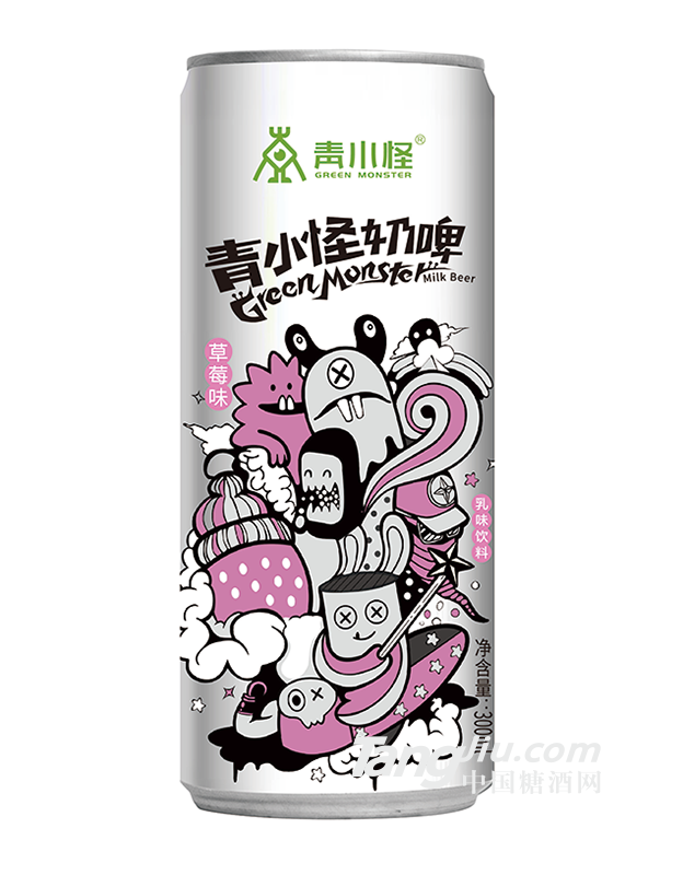 青小怪-草莓味奶啤300ml