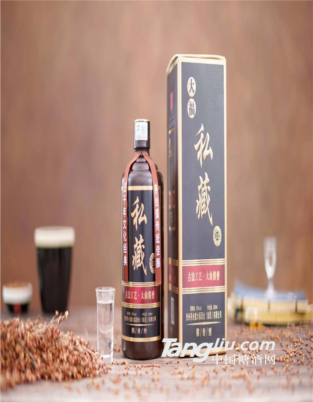 大福私藏 茅臺鎮(zhèn)匠大福酒業(yè)出品53voI優(yōu)級醬香型白酒 500ML*6瓶