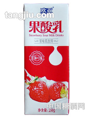 歐亞草莓味果酸乳250g