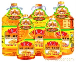 供應魯花一級壓榨花生油5L4桶180元