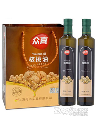 眾喜-核桃油禮盒500ml