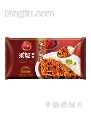 375克三全米飯?zhí)撞汪~香肉絲