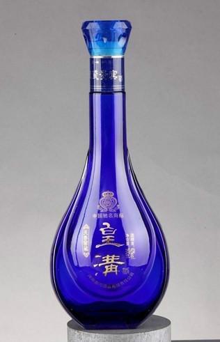 藍(lán)色玻璃酒瓶