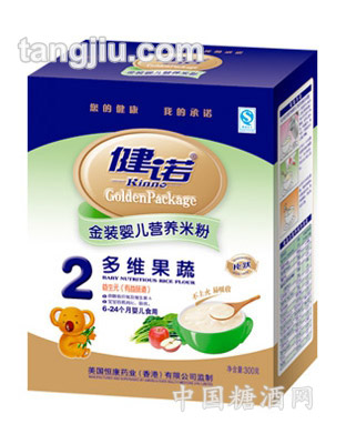 健諾2段多維果蔬營(yíng)養(yǎng)米粉300g