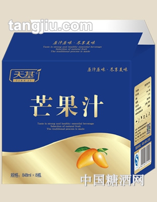 天基果汁芒果外箱848ml