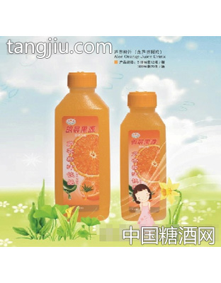 明晨果源蘆薈橙汁飲品