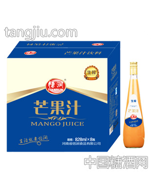 恬潤(rùn)芒果汁飲料828mlx8瓶