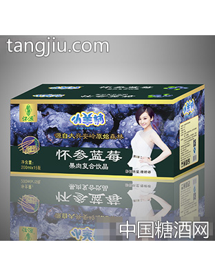 小羊村懷參藍(lán)莓果肉飲品200mlX15