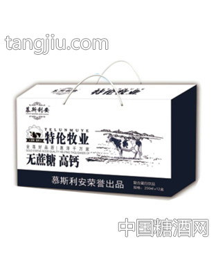 特倫牧業(yè)無蔗糖高鈣奶250mlx12盒