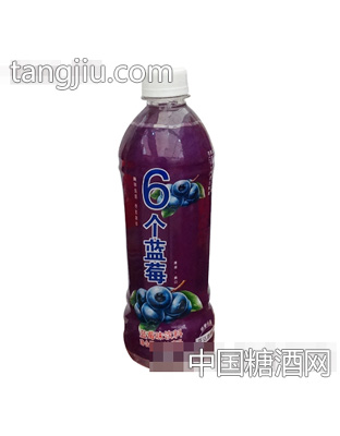 唐人福6個(gè)藍(lán)莓果味飲料500ml