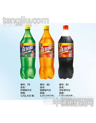 果多多檸檬、甜橙、可樂味汽水1.25L×12瓶