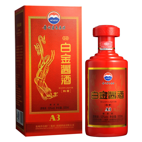 53&#176;茅臺集團(tuán)白金醬酒（紅醬A3）500ml