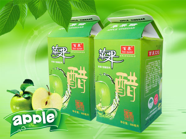 百泉屋頂盒蘋(píng)果醋500ml