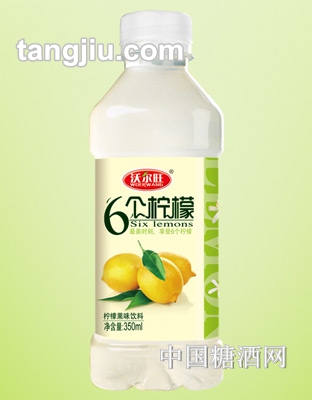 沃爾旺六個(gè)檸檬果味飲料350mL