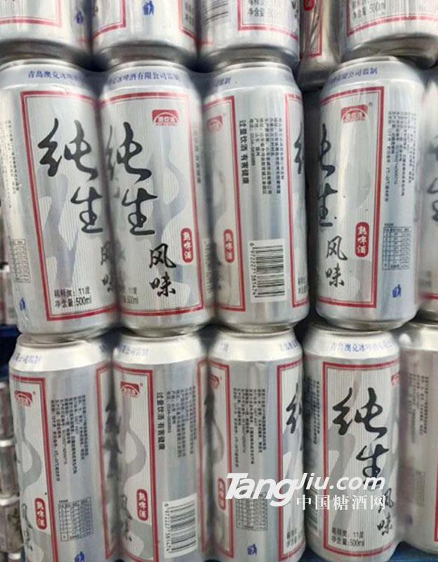 澳克冰純生風(fēng)味熟啤酒500ml