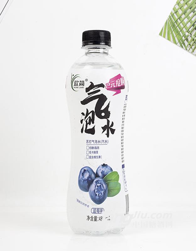 歡簡(jiǎn)蘇打氣泡水藍(lán)莓味480ml