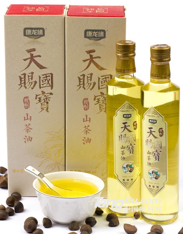 康龍緣山茶油天賜國(guó)寶禮盒500ml