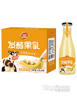 粒汁健發(fā)酵果乳香蕉乳味飲料1.5LX6瓶