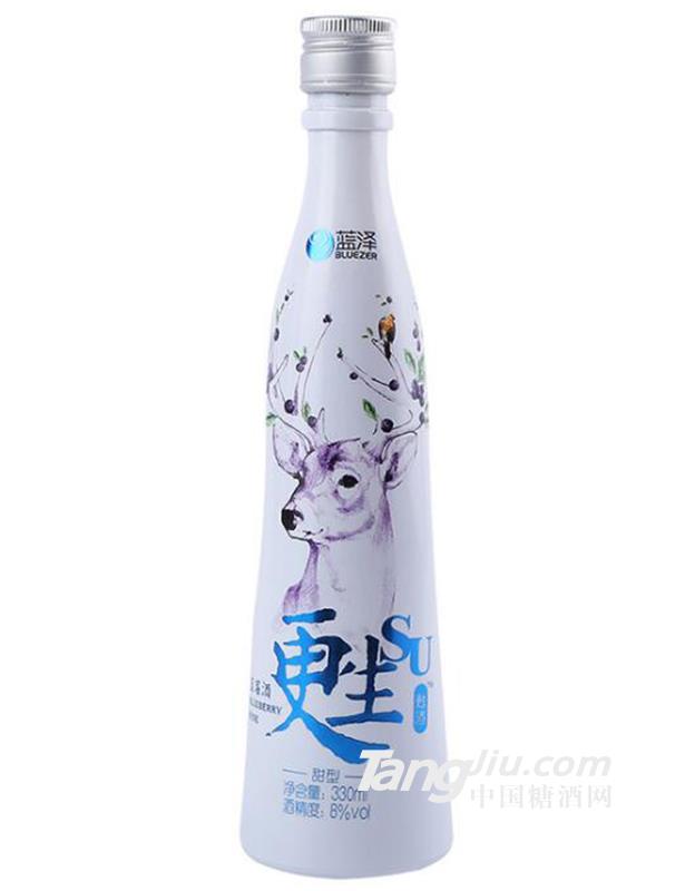 藍(lán)澤天然純釀藍(lán)莓酒藍(lán)莓紅酒330ml