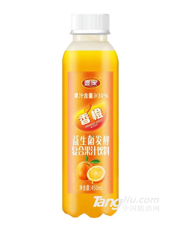 壹家香橙益生菌發(fā)酵復(fù)合果汁飲料450ml