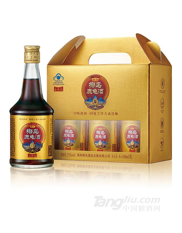 椰島金標鹿龜酒100ml×6