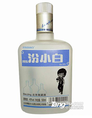 博甄汾小白-磨砂瓶北京高粱白酒-500ml