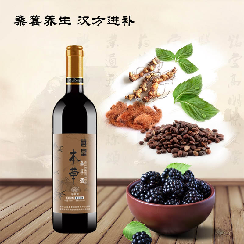 供應(yīng) 大秦稀市 葚皇本草桑葚酒（干型）