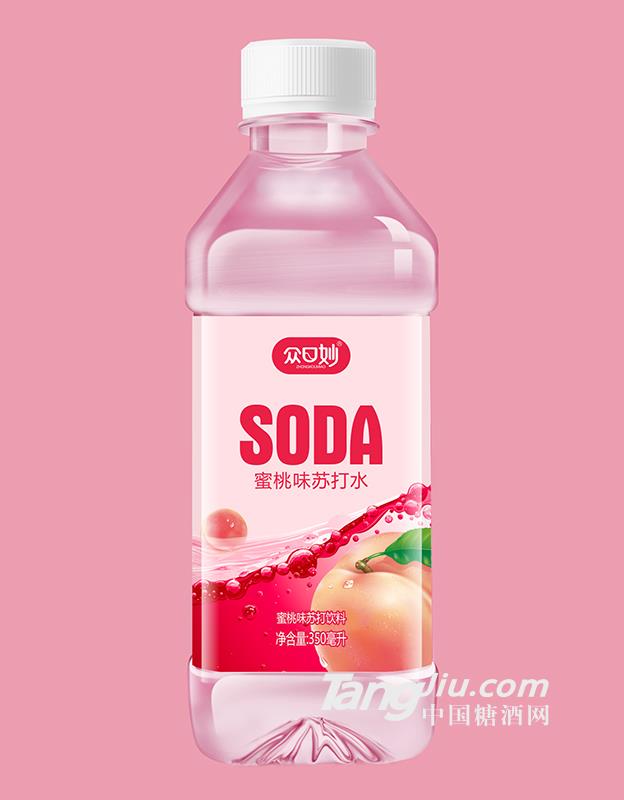 眾口妙·蜜桃味蘇打水350ml